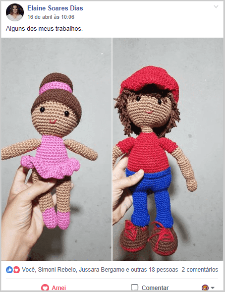 Amigurumi menino e menima